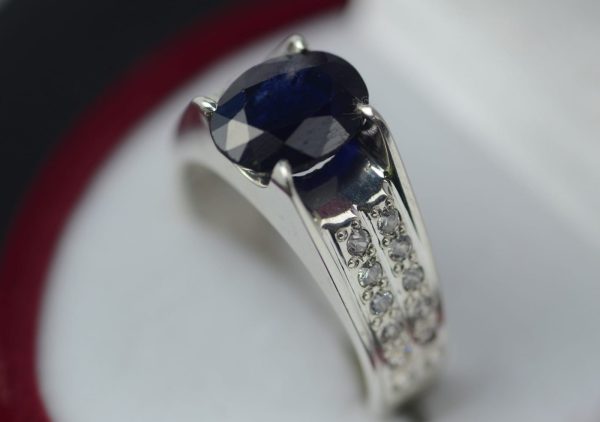Silver Ring with Blue Stone (RBS01)