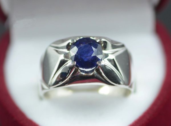 Silver Ring with Blue Stone (RBS02)