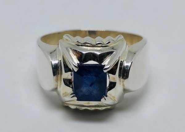 Silver Ring with Blue Stone (RBS06)