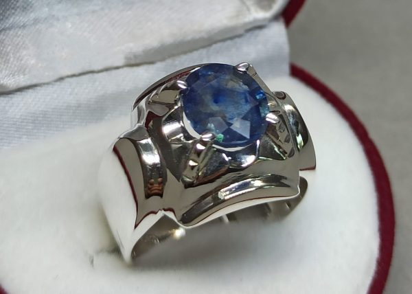 Silver Ring with Blue Stone (RBS09)