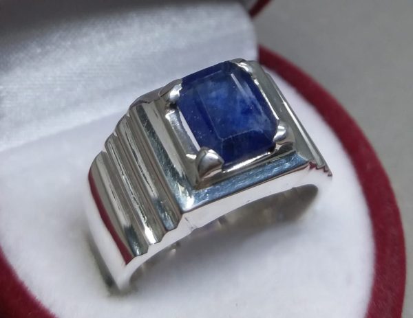 Silver Ring with Blue Stone (RBS10)