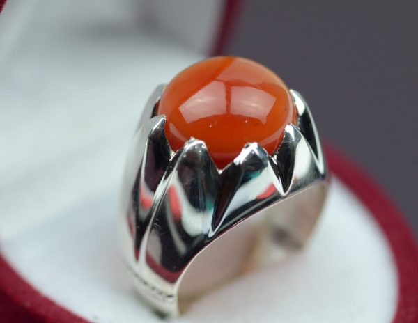 Silver Ring with Brown Stone (RBrS01)