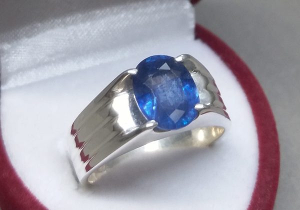 Silver Ring with Cyan Stone (RCS02)