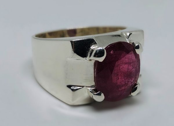 Silver Ring with Purple Stone (RPS04)