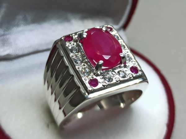 Silver Ring with Purple Stone (RPS06)