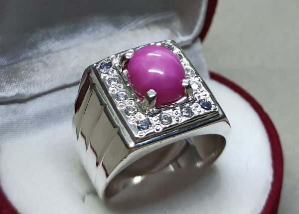 Silver Ring with Purple Stone (RPS07)