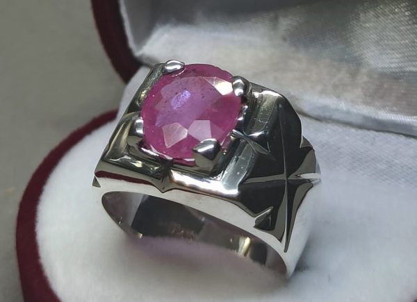 Silver Ring with Purple Stone (RPS09)