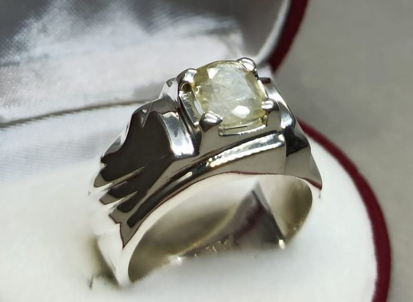 Silver Ring with Yellow Stone (RYS02)